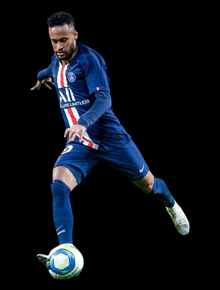 Professional football players in team uniform